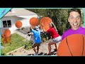 GIANT Basketball Hoop OLYMPICS Challenge! *KNOCK OUT, AROUND THE WORLD, and more!*