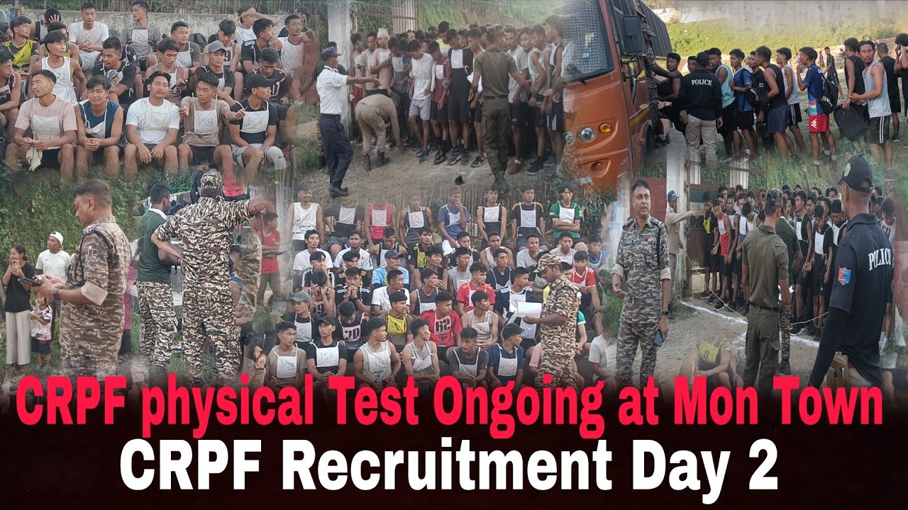CRPF Recruitment Day 2 | Physical test at Mon Town | Full Highlights 💪/