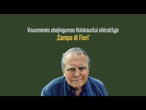 ATGAL Į MOKYKLĄ #5: visuomenės abejingumas Holokaustui Česlovo Milošo eilėraštyje ,,Campo di Fiori“