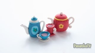 Лепка из пластилина #17: Чайники и Чашки - Plasticine Modeling Teapot and Cups