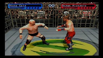 Stone Cold vs Shawn Michaels (Cage) - WWF Smackdown! 2 KYR (PS1)