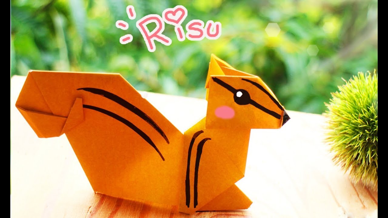 折り紙 リスの作り方 Squirrel Origami Youtube