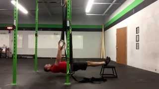 Supine ring rows