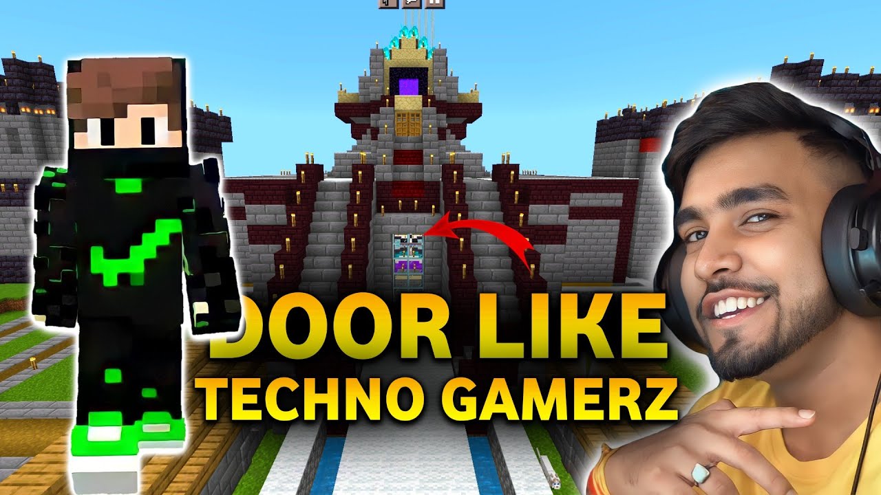 How to build automatic door like Techno Gamerz in Minecraft | Automatic ...
