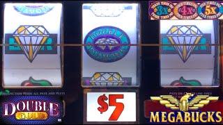 Nice slot wins! Double Diamond Deluxe + Double Gold + MEGABUCKS slots \u0026 more! Double 3x4x5x Pay!