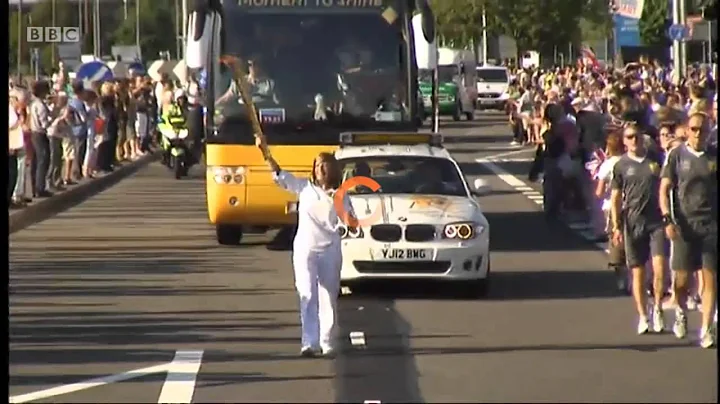 Michelle Oakes Carrying the Olympic Torch