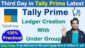 Tally Prime Ledger Creation, Ledger Create With Under Group, Display Ledger,Alter Ledger Tally Prime