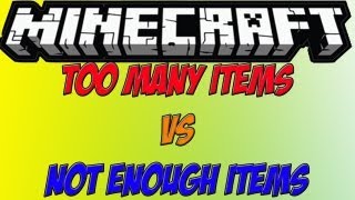 Modcraft - Minecraft Not Enough Items Vs Too Many Items