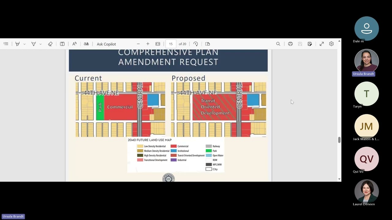 Neighborhood Meeting - Comp Plan Amendment 4300 Central Ave NE