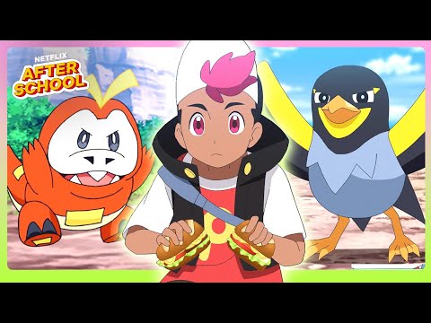 Wattrel Sandwich SWIPE 🥪⚡️ Pokémon Horizons: The Series | Netflix After School