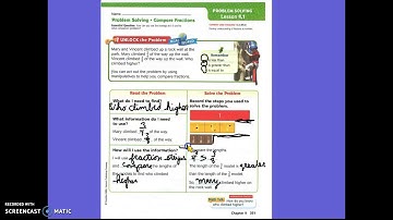 9.1 Problem Solving Compare Fractions (3rd)