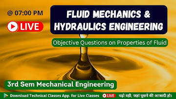 Objective Questions on Properties of Fluid || 3rd Sem. Mechanical || SBTE bihar Polytechnic