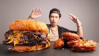 5 Patty Burger And 5 Wings