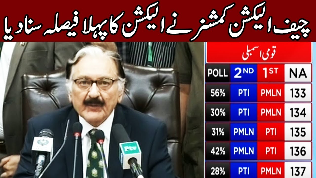 Chief Election Commissioner announces first unofficial result | 25 July 2018 | Express News