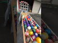 マーブルラン60 marble run　大きな玉、カラフルボール、ビリヤード玉　木製スロープ映像