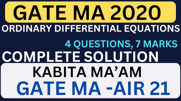 GATE 2020 ODE COMPLETE SOLUTION