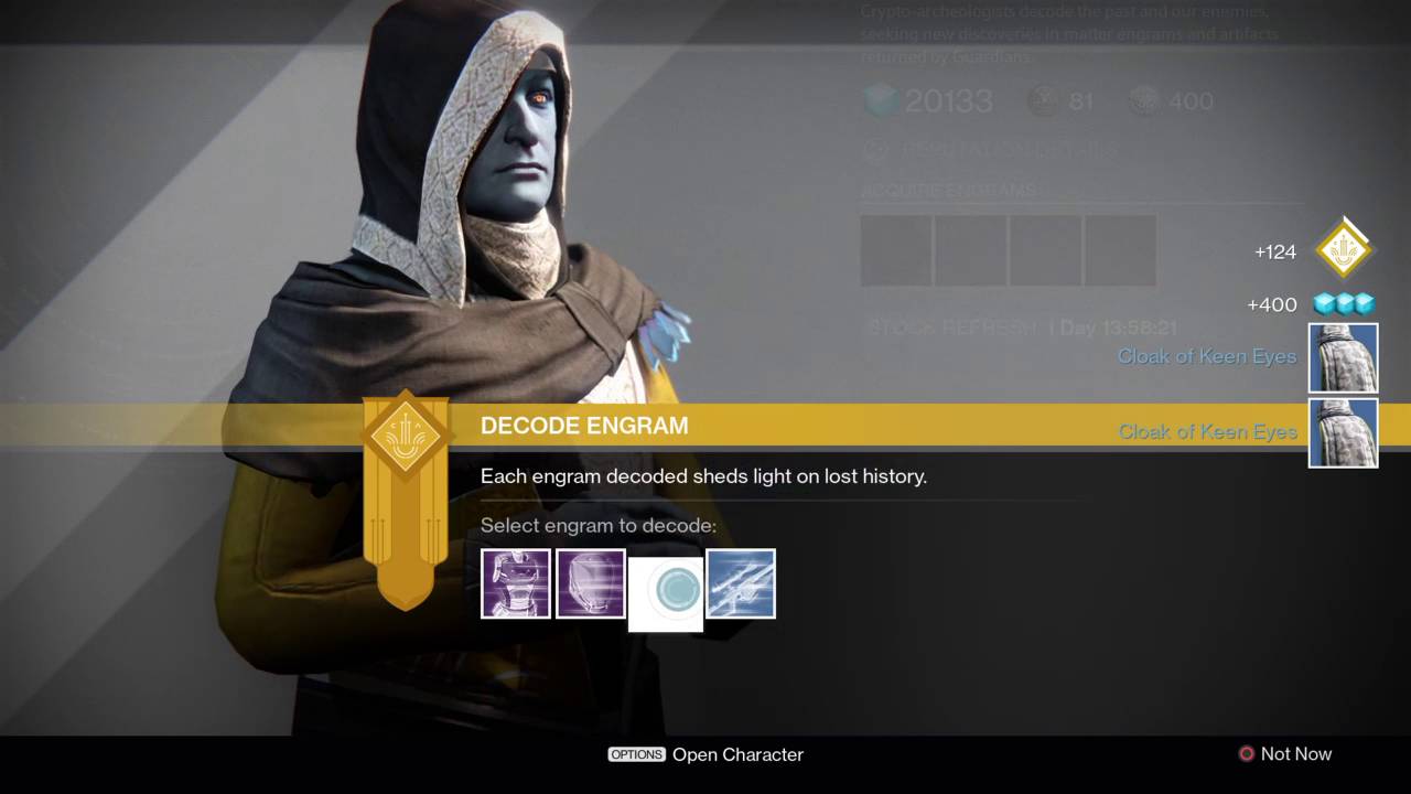 Exotic from blue engram