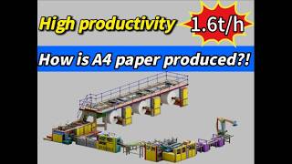 Do you know how A4 paper is produced? High efficiency and high output.！！！ #A4Paper#CopyPaperMachine