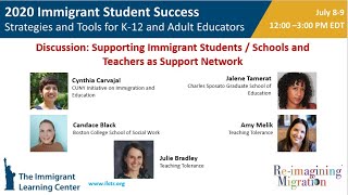 Discussion: Supporting Immigrant Students / Schools and Teachers as Support Network