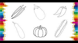 vegetables draw easy drawing