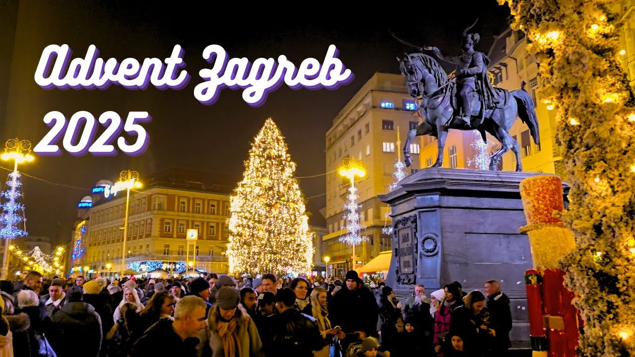 Advent u Zagrebu / Christmas market in Zagreb 2025. (4K)