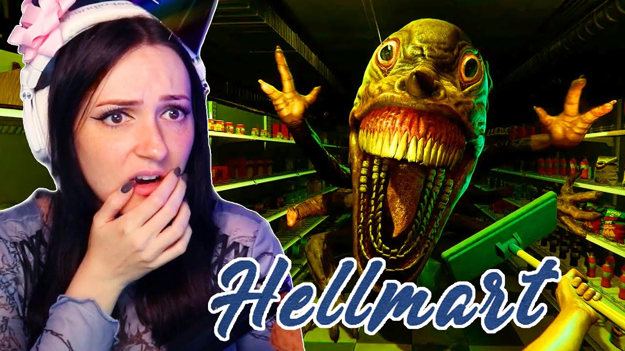 Supermarket MONSTER trying to get in?! HELLMART (FULL HORROR DEMO)