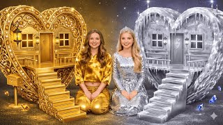 Gold vs Silver 🏡 Mini House Makeover Challenge by 123 GO!