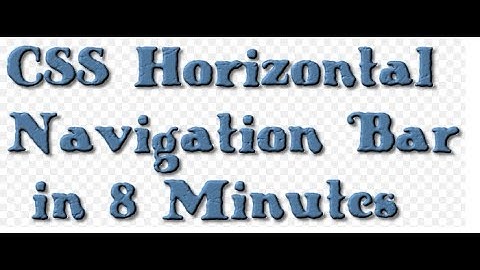 CSS Horizontal Navigation Bars | Nav Bars | AR Techies
