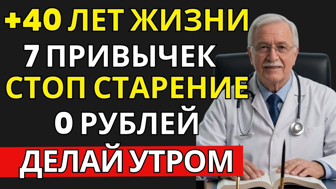 ВРАЧ ОБЪЯСНЯЕТ: Живите на 40 лет дольше после 55 — Делайте это утром | Секрет долголетия 95+