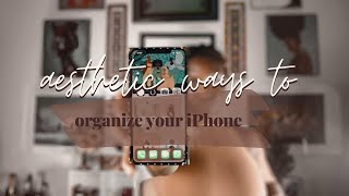 HOW TO CUSTOMIZE YOUR IPHONE | aesthetic phone case x wallpaper x organize  apps