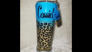 Ombre Leopard Print Tumbler