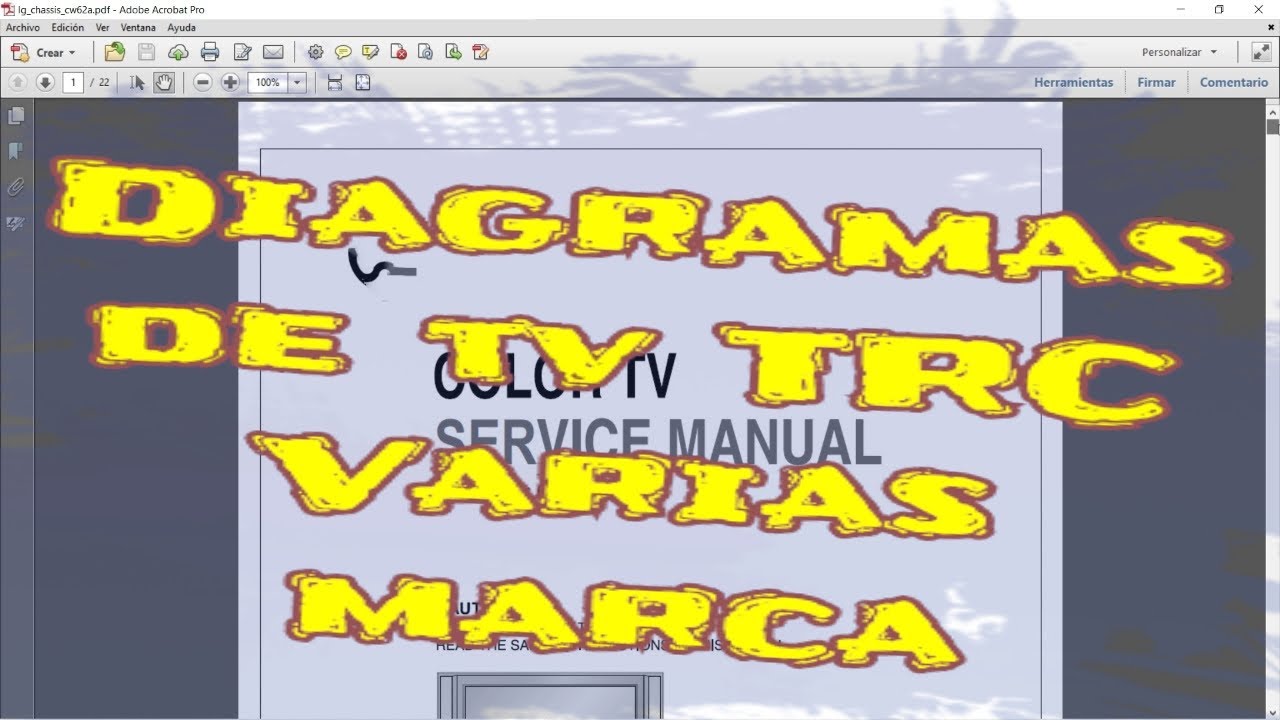 Diagramas o Esquemáticos de TV TRC -- Varias marcas - YouTube