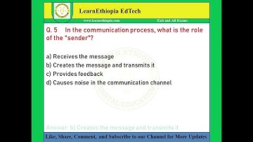 Communication & Land Dispute Resolution | Exit Exam Questions for Land Administration and Serving