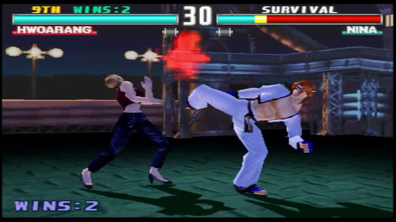 Tekken 3 Hwoarang Survival Mode Playthrough | Tekken 3 Game 