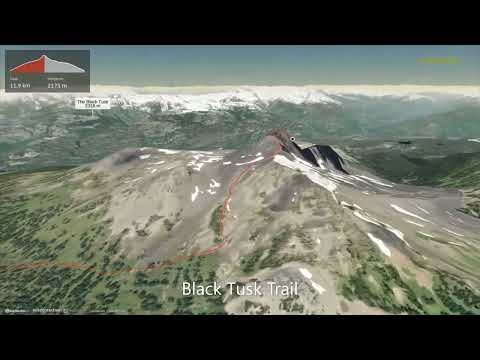 Black Tusk Trail ∆ hiking trails ∆ 3d-trail.com/canada/