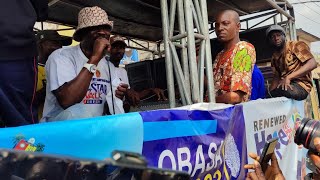 LIVE NOW: PASUMA WOWS CROWD PLEDGES HIS MANDATE FOR ASIWAJU AND RT. HON OBASA