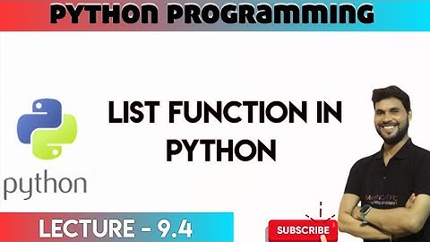 List Function Method #list #programming #tcs #tcsnqt #python #wet #wipro #enth