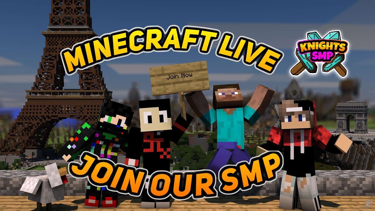 MINECRAFT LIVE | JOIN KNIGHTS SMP SERVER / SURVIVAL + PARKOUR / JAVA ...