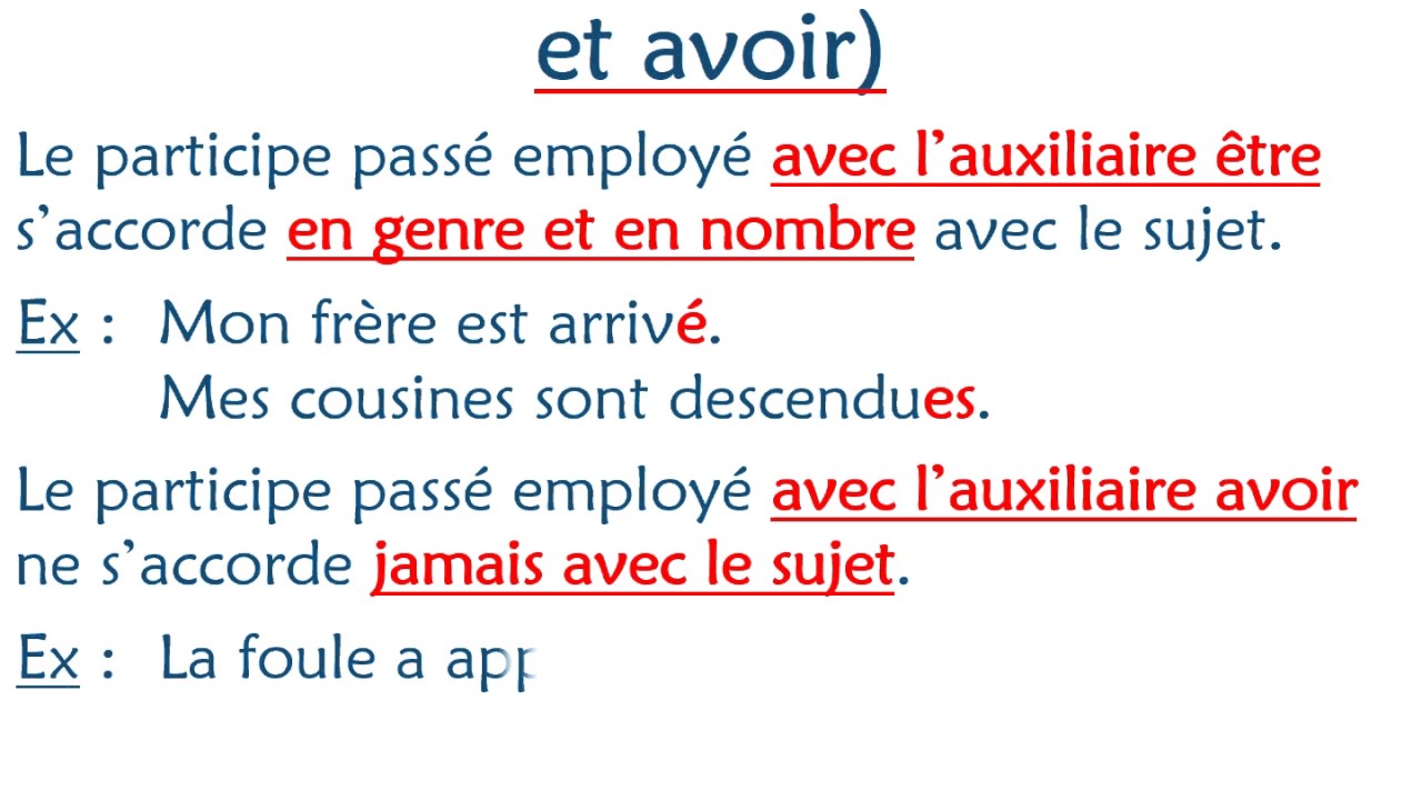 Accord Du Participe Passé Avec Avoir Exercices Cm2