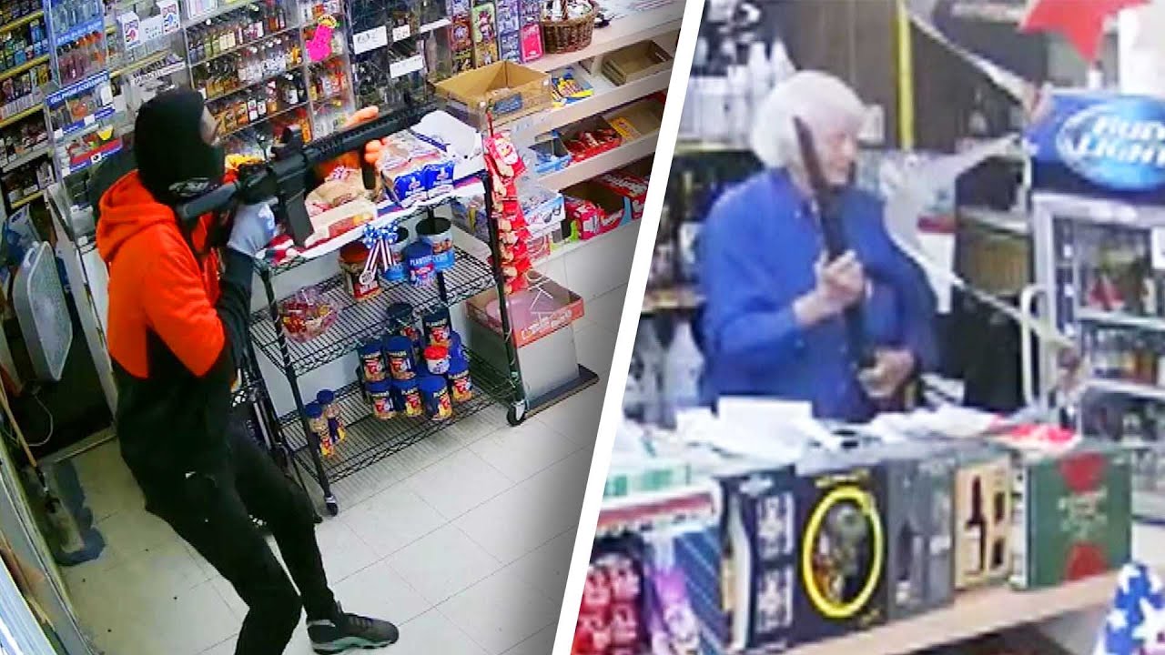 Liquor Store Owner Shoots Armed Robber With Shotgun - YouTube