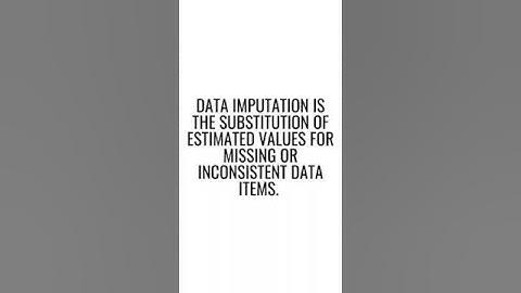 Data Imputation