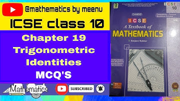 Candid ICSE Mathematics Class 10, Chapter 19, Trigonometric identities, MCQ