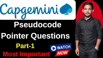 Capgemini Pseudocode Pointer Questions #capgemini #pseudocode