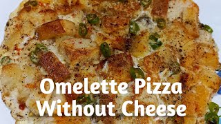 Omelette pizza recipe without cheese | Breakfast recipe #shorts