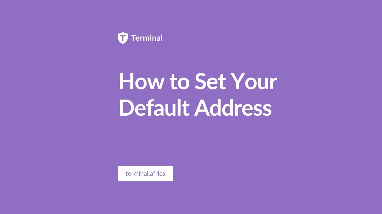 How to Set Your Default Address - YouTube