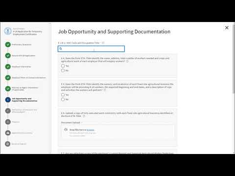 Foreign Labor Application Gateway (FLAG) - Filling out the Form ETA-9142A