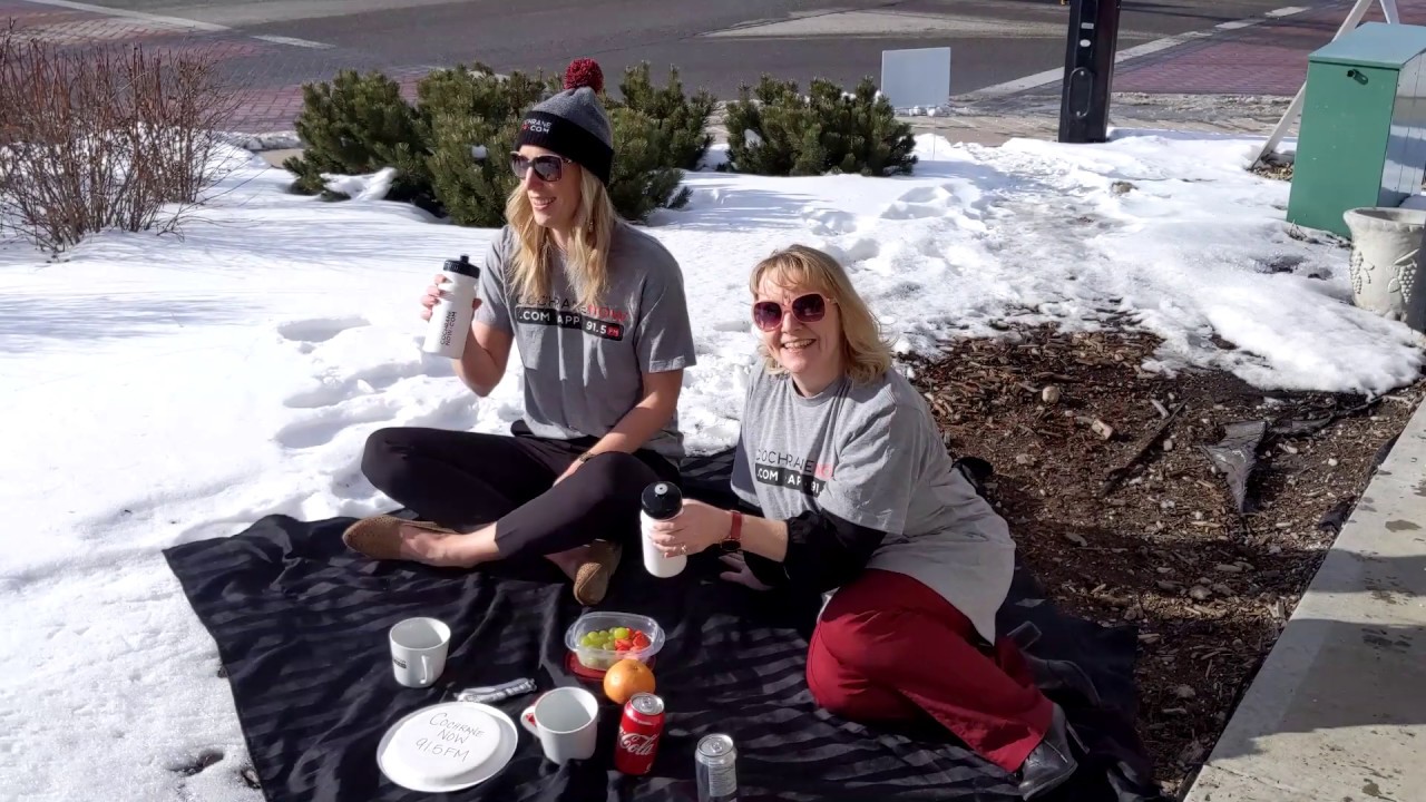 Weather warnings can't stop 91.5 CochraneNow from enjoying the day!