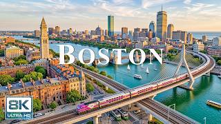 Boston 8K 🍂 | Harvard, Charles River & Timeless New England Beauty