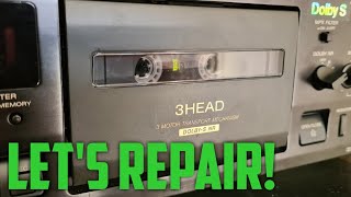 Sony Tck611s Three Head Cassette Deck  Transport Playback And Recording Issues Repaired