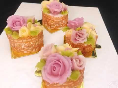 あんフラワー あんレース 餅ケーキ 作り方 Been Paste Flower Cake Youtube